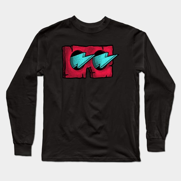 Electrician Mask Lightning Bolt Gift Long Sleeve T-Shirt by teeleoshirts